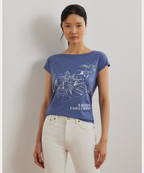tシャツ コットンブレンド ジャージー グラフィック Tシャツ レディース