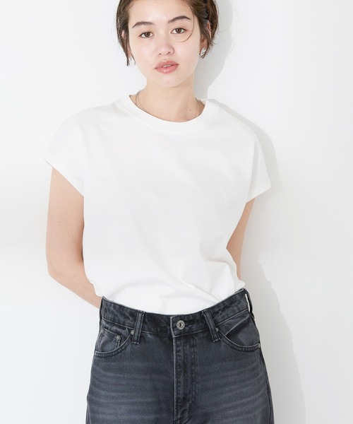 tシャツ コットンスムースフレンチプルオーバー レディース TOMORROWLAND collection tシャツ スーピマコットンジャージー