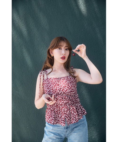 Her lip to キャミソール Cherry Pattern Strap Top : ZOZOTOWN Yahoo
