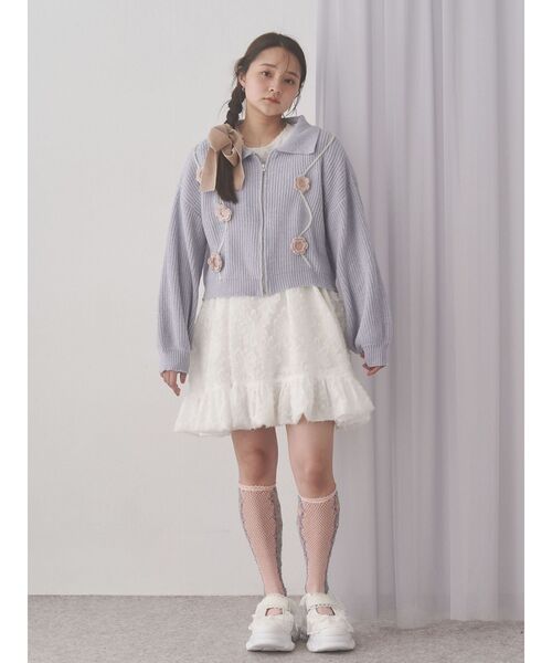 merryjenny カーディガン merry jenny（メリージェニー）の「ギンガムスナップ