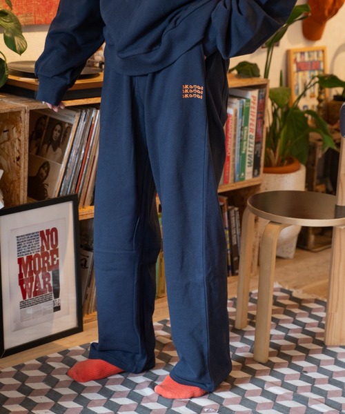skoool(スクール) スウェットパンツ ジャージ ロゴ刺繍ワイド skoool(スクール) スウェットパンツ ジャージ ロゴ刺繍ワイド