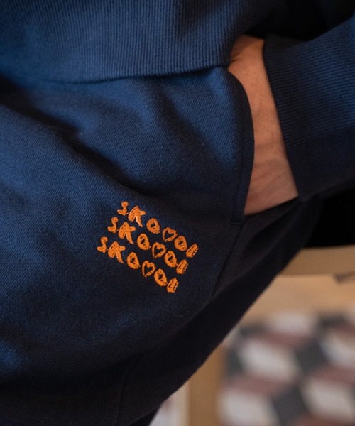 skoool(スクール) スウェットパンツ ジャージ ロゴ刺繍ワイド skoool(スクール) スウェットパンツ ジャージ ロゴ刺繍ワイド