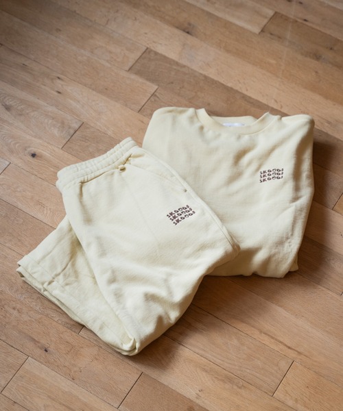 ワイドパンツ スウェットパンツ ジャージ ロゴ刺繍ワイドスウェットパンツ／ストレートシルエット × コットン100％ メンズ レディース | skoool | 16