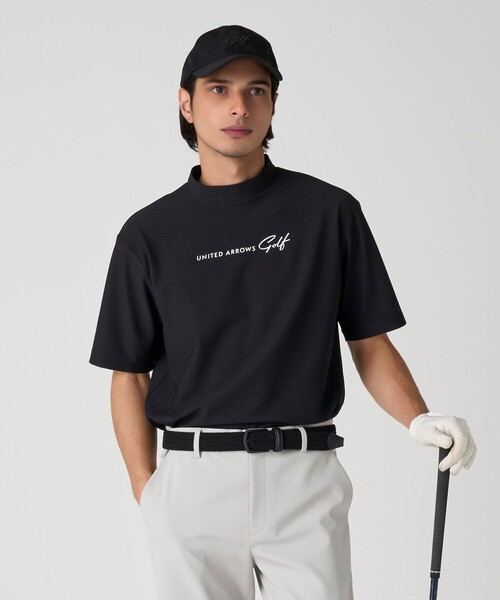 UNITED ARROWS GOLF モックネック　ポロシャツ UNITED ARROWS GOLF tシャツ メンズ ロゴ モックネック