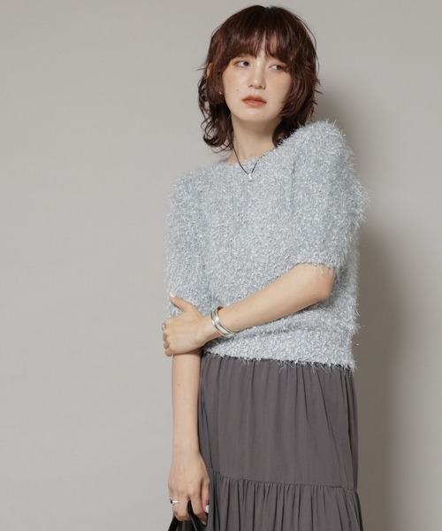 美品♡ Drawer モヘヤ　シャギー　半袖　ニット　ドゥロワー 5_b8rqtyW.jpg
