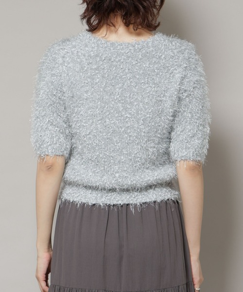 NANO universe（ナノ・ユニバース） ニット セーター シャギーラメ