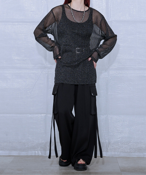 「Ellno Loset」 長(zhǎng)袖Tシャツ MEDIUM ブラック メンズ