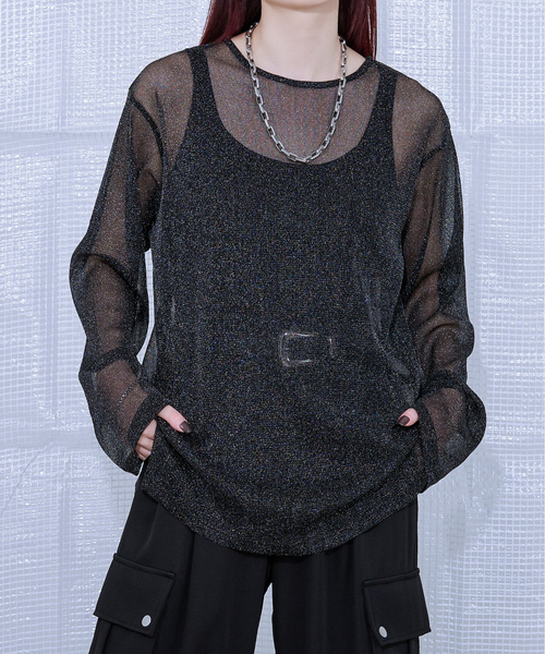 「Ellno Loset」 長(zhǎng)袖Tシャツ MEDIUM ブラック メンズ