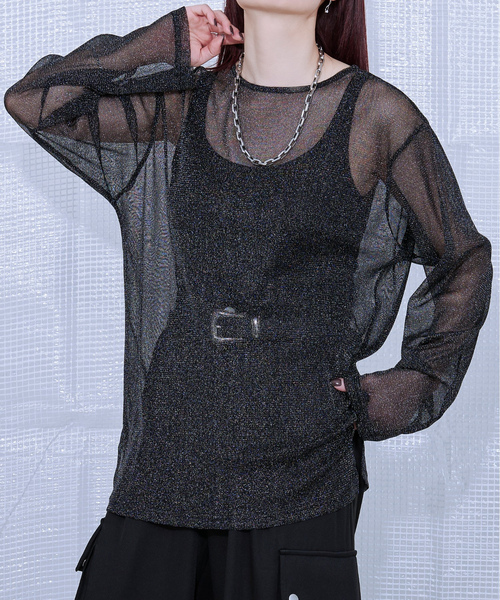 「Ellno Loset」 長(zhǎng)袖Tシャツ MEDIUM ブラック メンズ