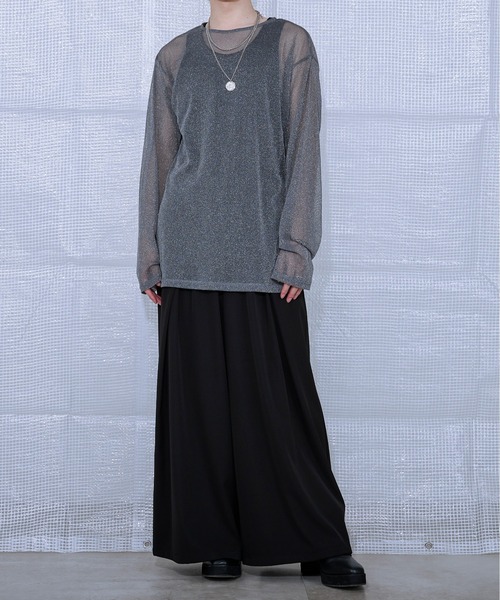 「Ellno Loset」 長(zhǎng)袖Tシャツ MEDIUM ブラック メンズ