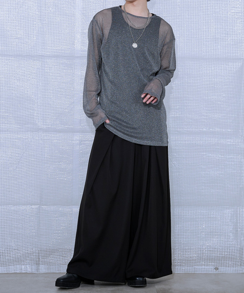 「Ellno Loset」 長(zhǎng)袖Tシャツ MEDIUM ブラック メンズ