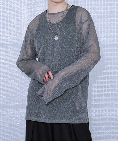 「Ellno Loset」 長(zhǎng)袖Tシャツ MEDIUM ブラック メンズ