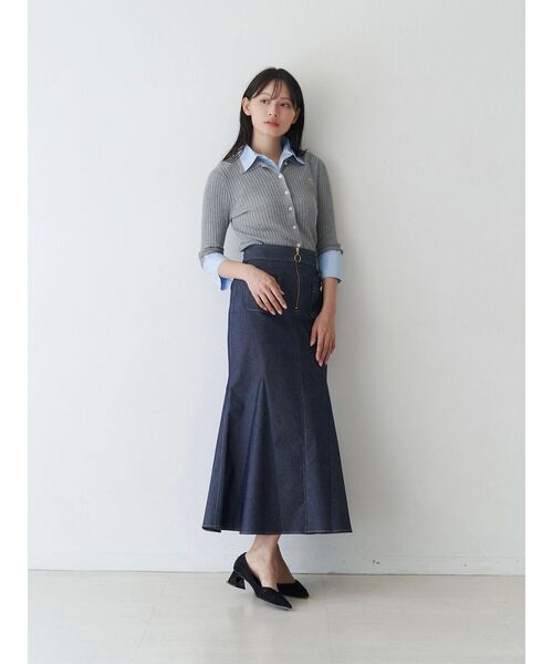 トーナル　スカート TONAL（トーナル） スカート バイカラーZIPマーメイドスカート