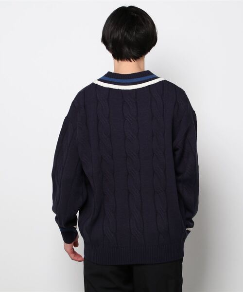 「info. BEAUTY&YOUTH」 Vネックニット S オフホワイト メンズ_画像3