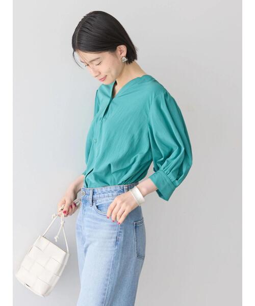 「AMERICAN HOLIC」 7分袖ブラウス L アイボリー レディース