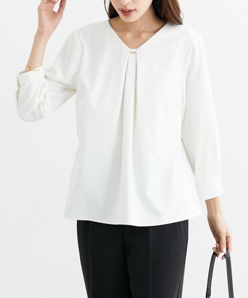 「7days Life Styling」 「Silent Majority」長袖ブラウス L オフホワイト レディース