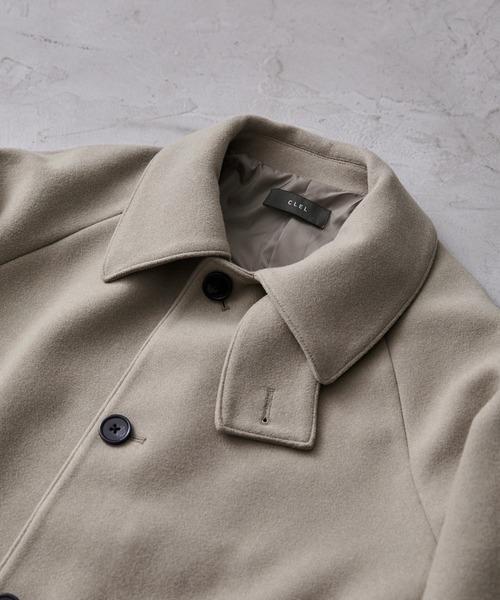 「CLEL」 ステンカラーコート M グレー メンズ_画像3
