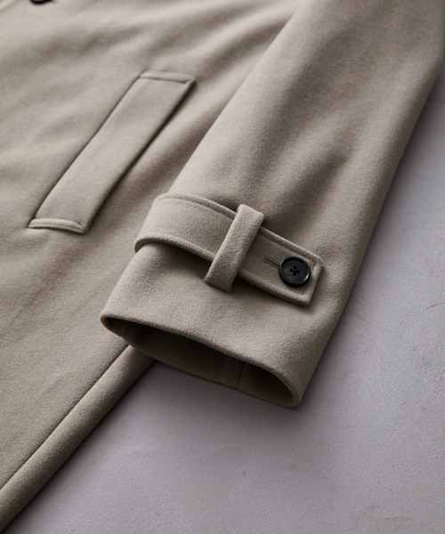 「CLEL」 ステンカラーコート M グレー メンズ_画像4