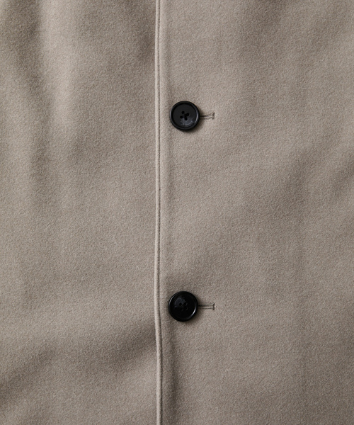 「CLEL」 ステンカラーコート M グレー メンズ_画像6