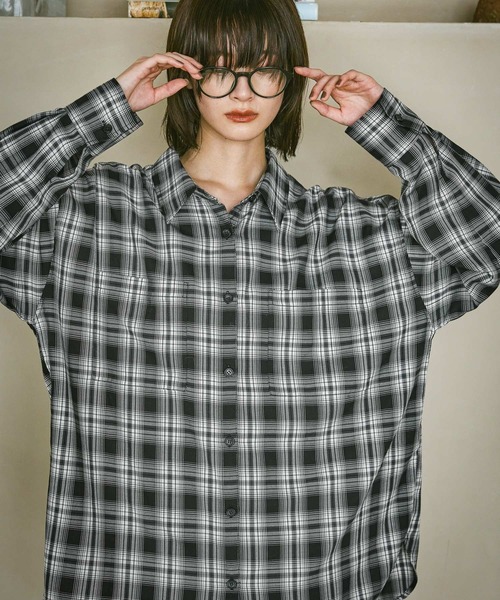 LAKOLE（ラコレ） ブラウス シャツ ビエラオンブレチェックシャツ