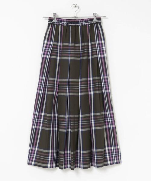 新品☆ アーバンリサーチ サニーレーベル　タックチェックイージースカート　38 URBAN RESEARCH Sonny Label スカート タックチェックイージースカート