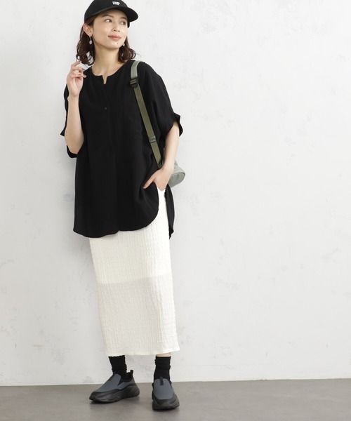 「FOUND GOOD」 半袖ブラウス M ブラウン レディース_画像6