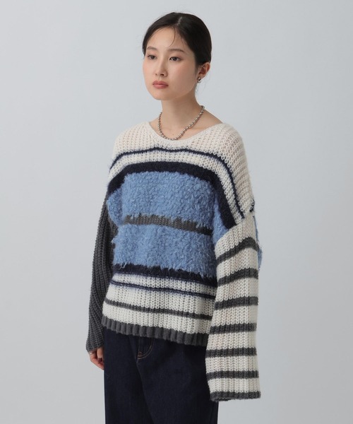 kolor 21aw クレイジーパターンケーブルニット　ブルー　3 kolor/カラー】CRAZY PATTERN KNIT【買取入荷情報】 | カインドオル
