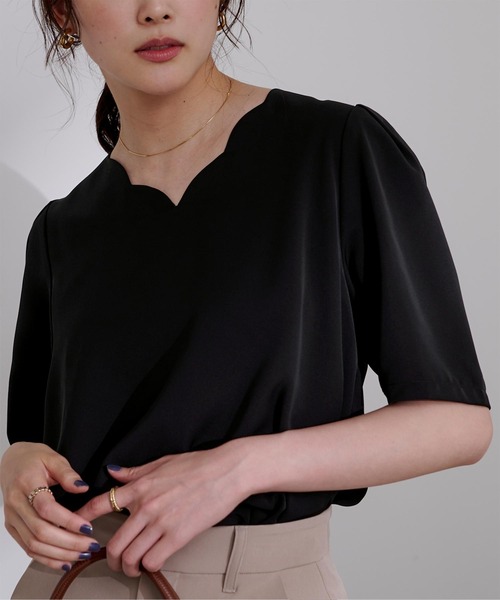 「ur's」 半袖ブラウス S ホワイト レディース_画像8