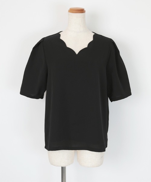 「ur's」 半袖ブラウス S ホワイト レディース_画像9