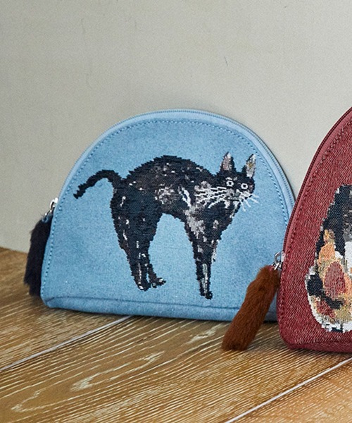 studio CLIP（スタディオクリップ） ポーチ ジャガードマチ付きポーチ