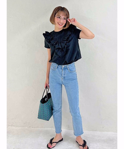 「M y u」 半袖ブラウス FREE ホワイト レディース_画像4