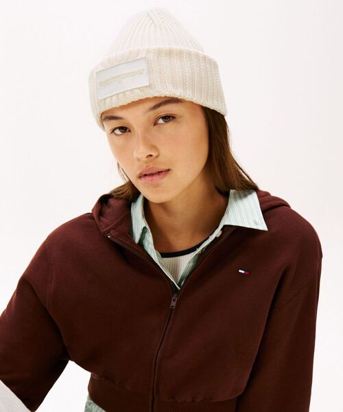 TOMMY JEANS（トミー・ジーンズ） ニット帽 ニットキャップ スクリプト
