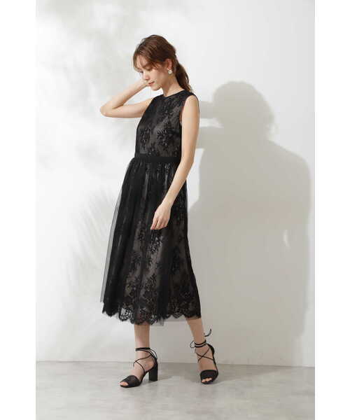 「JILL STUART」 ノースリーブワンピース 4 ブラック レディース_画像6