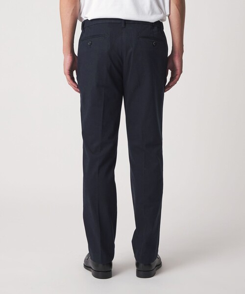 【NAVY】ウールライク ニット ノープリーツ スラックス-ウォッシャブル-<A DAY IN THE LIFE> A DAY IN THE LIFE スラックス ウールライク ニット ノープリーツ