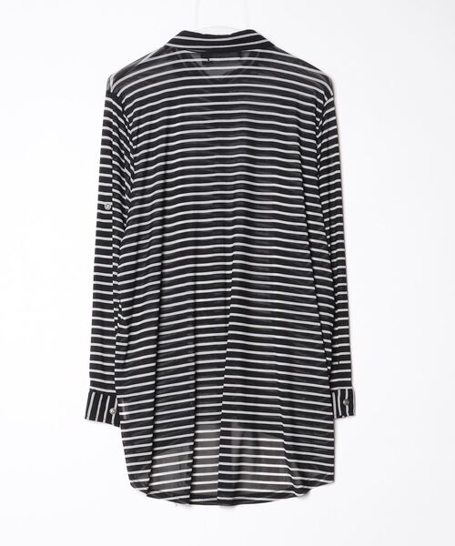 「EVIL TWIN」 ボーダー柄長袖シャツ S ブラック レディース_画像2