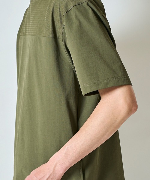 TETE HOMME（テット オム） tシャツ ナイロンストレッチ切替えクルー