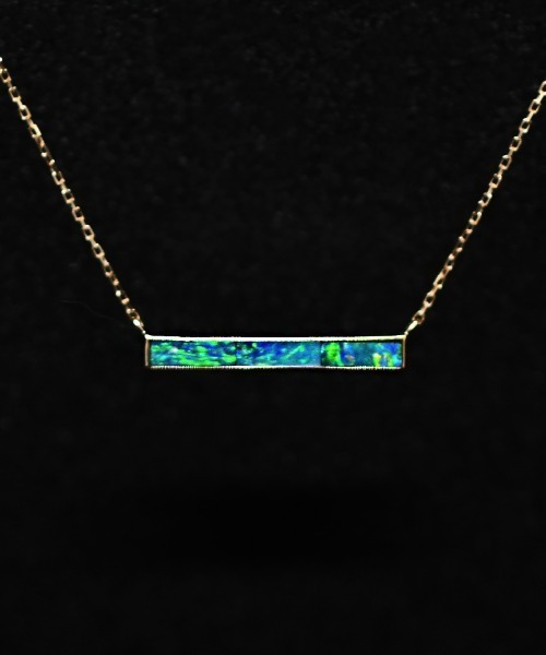 ネックレス K10YG　オパール×オニキス　オーロラ シナジーコレクション　ネックレス(L) レディース メンズ