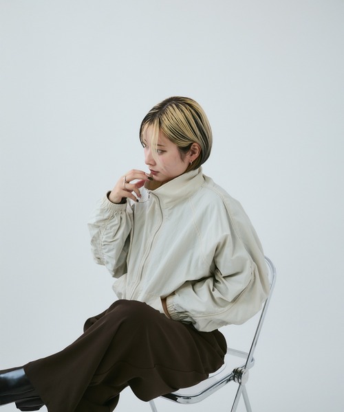 「MIEL CRISHUNANT」 ナイロンブルゾン FREE ブラック レディース_画像3