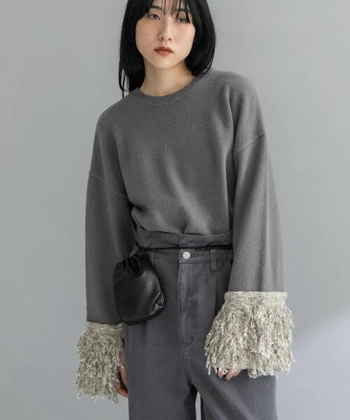 KBF（ケービーエフ） ニット セーター 「WEB限定」MIXドッキングニット