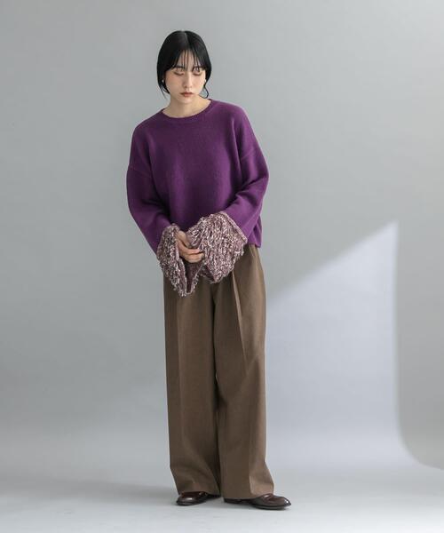 KBF（KBF）/『WEB限定』MIXドッキングニット KBF（ケービーエフ） ニット セーター 「WEB限定」MIXドッキングニット