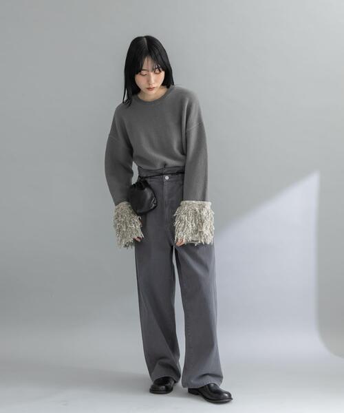 KBF（ケービーエフ） ニット セーター 「WEB限定」MIXドッキングニット