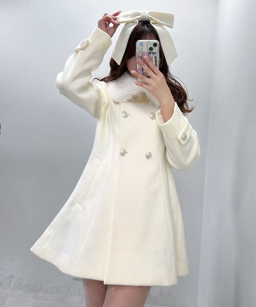 リボンカラーコート M【12/23頃発送予定】 バックティアードリボンコート ｜ LIZ LISA（リズリサ）公式通販