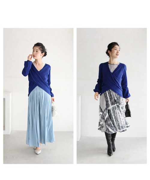 「CAWAII」 長袖ニット FREE ブルー レディース_画像8