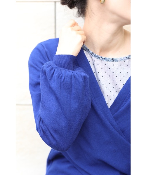 「CAWAII」 長袖ニット FREE ブルー レディース_画像9