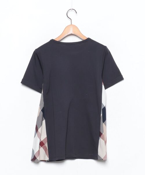 「BLUE LABEL CRESTBRIDGE」 半袖カットソー 38 ダークネイビー レディース_画像2