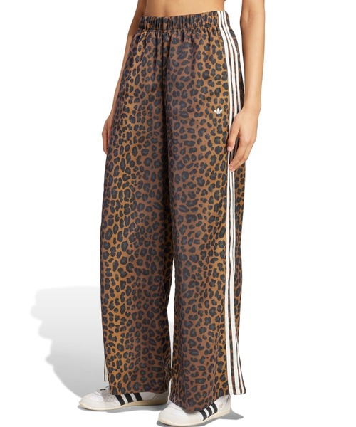 【日本レディースサイズ XS】adidas★レオパードワイドパンツ タグ付新品 adidas（アディダス） パンツ adidas WIDE LEG SATIN PANTS