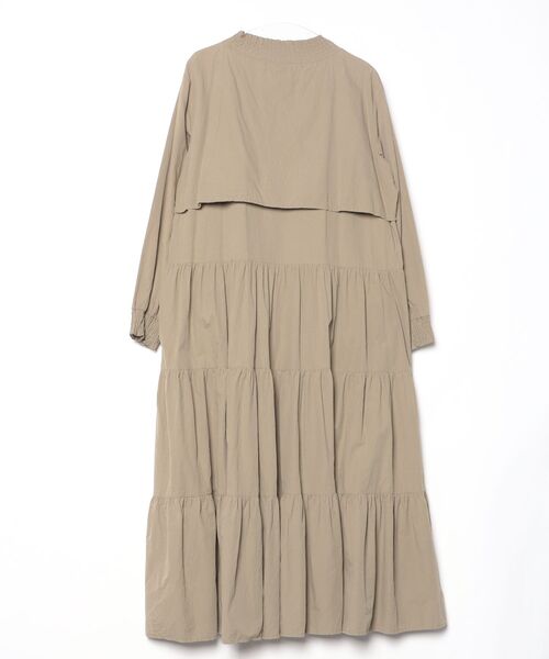 「JUNOAH」 長袖ワンピース X-LARGE グリーン レディース_画像2