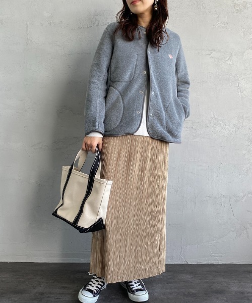 Danton（ダントン） ノーカラージャケット 34 グレイッシュベージュ