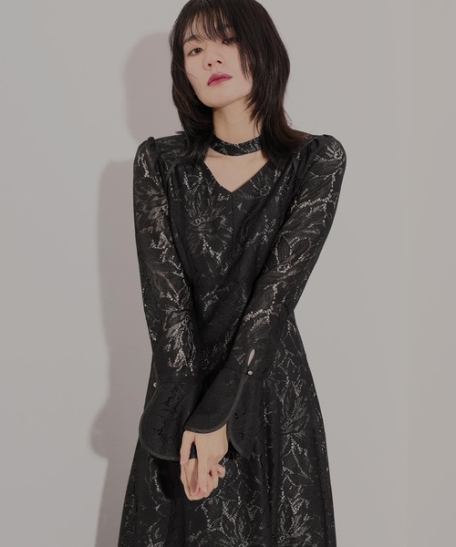 atlo オケージョン ワンピース M atlo（アトロ） 長袖ワンピース M ブラック レディース : ZOZOTOWN