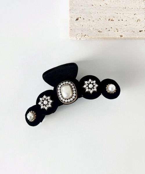 ヘアクリップ ベロアアンティークパールバンス : ZOZOTOWN Yahoo!店